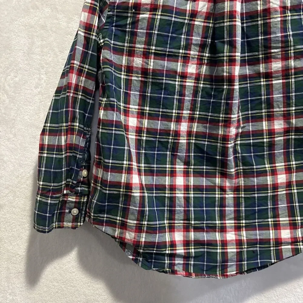 Polo Ralph Lauren Toddler Boy Plaid Button Down Natural Stretch Shirt 3/3T